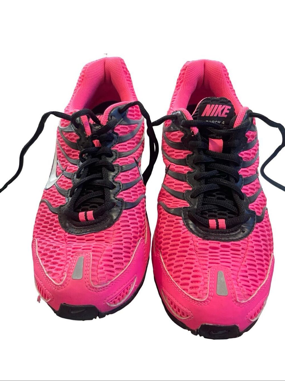 Nike Womens Pink Black White Air Max Torch 4 Running Sneakers Shoes Size 9